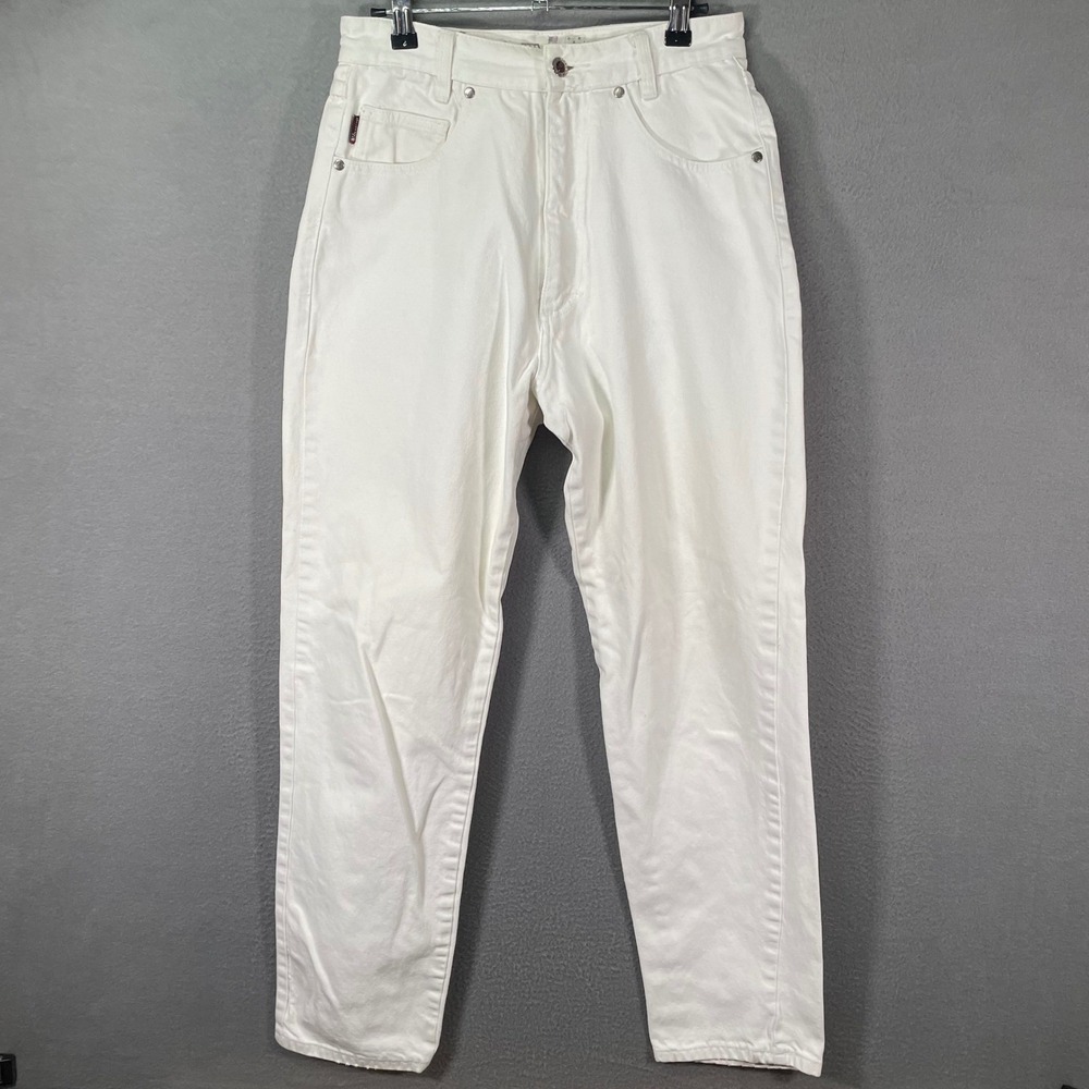 Jordache Jeans Mens 30x32 White Vintage 90s High Rise Tapered